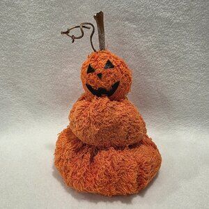 Vintage Halloween Spooky Cute Sitting Melting Jack O Lantern Pumpkin
